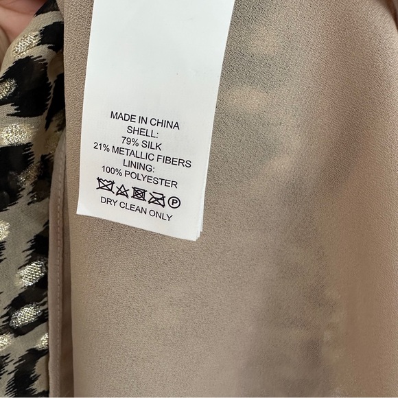 Kate Spade Metallic Leopard Print Clipped Dot Ruffle Mini Dress - Picture 11 of 11